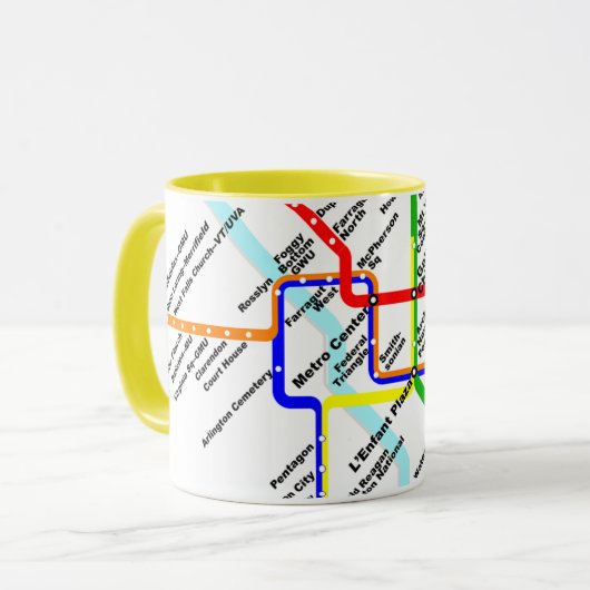 U-Bahn Tasse Washington (Vorderseite Links)