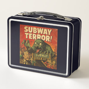U-Bahn-Terror Vintage-Horror Metall Brotdose