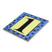 U-Bahn-Tiles, blaue Rahmen-Sterne 1 Fliese (Seite)