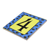 U-Bahn-Tiles, blaue Rahmensterne 4 Vier Fliese (Seite)