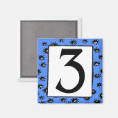 U-Bahn-Tiles drei auf Magnet (Vorderseite/Rückseite)