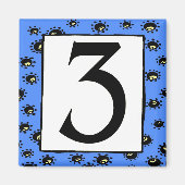 U-Bahn-Tiles drei auf Magnet (Vorne)