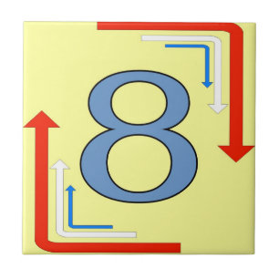 U-Bahn-Tiles-Pfeile Rahmen 8 acht Fliese