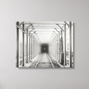 U-Bahn-Tunnel, 1904 Leinwanddruck