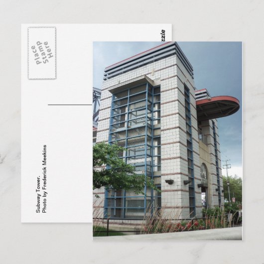 U-Bahn-Turm Postkarte (Vorne/Hinten)