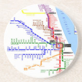 U-Bahn-Untersetzer Chicago Sandstein Untersetzer (Vorne)