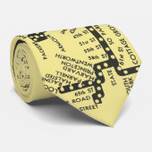 U-Bahn-Vintage Bahnlinie Chicago Krawatte (Gerollt)