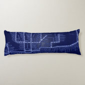 U-Bahn-Vintage Bahnlinie Chicago Seitenschläferkissen (Rückseite)