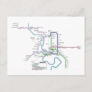 U-Bahn von Bangkok Postkarte