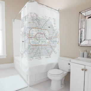 U-Bahn von Berlin Duschvorhang