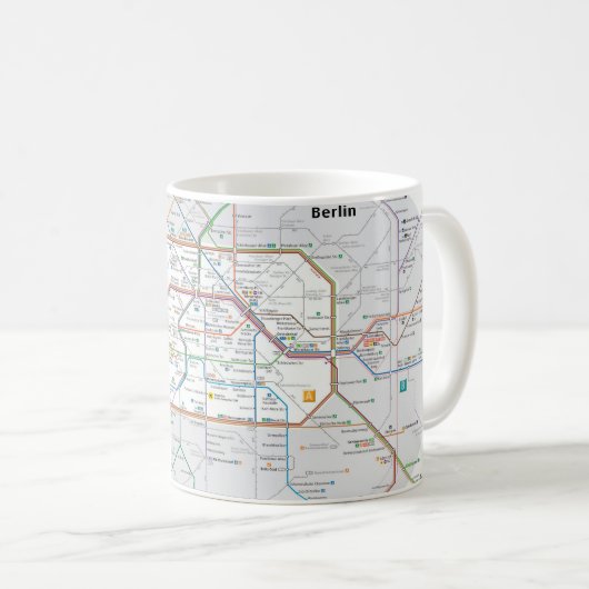 U-Bahn von Berlin Kaffeetasse (VorderseiteRechts)