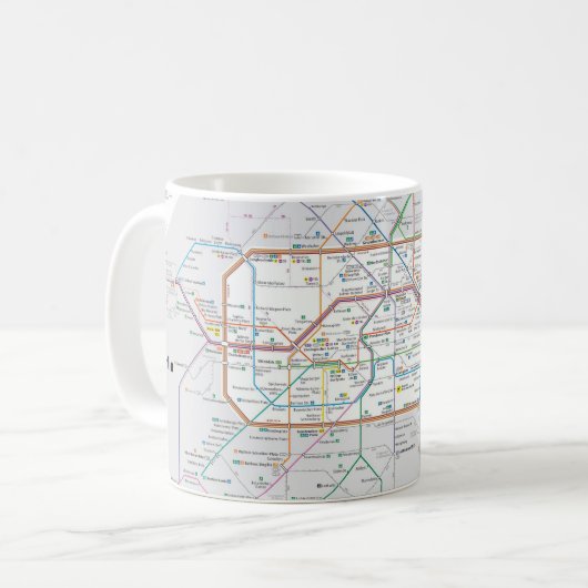 U-Bahn von Berlin Kaffeetasse (Vorderseite Links)
