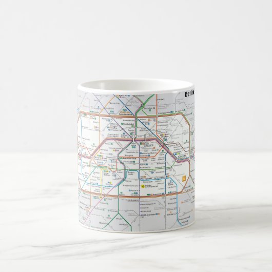 U-Bahn von Berlin Kaffeetasse (Mittel)