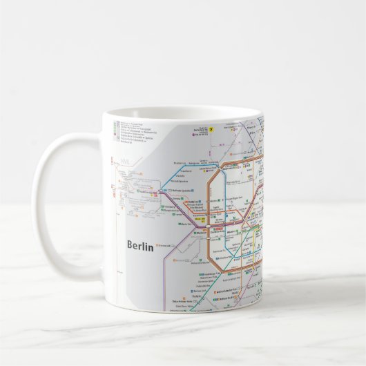 U-Bahn von Berlin Kaffeetasse (Links)