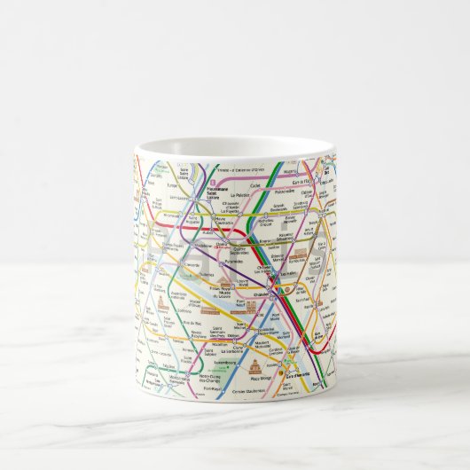 U-Bahn von Paris Kaffeetasse (Mittel)
