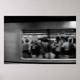 U-Bahn von Tokio - Schwarzweißfotografie Poster