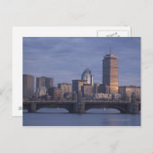 U-Bahn-Züge auf der Brücke von Longfellow Postkarte (Vorne/Hinten)