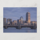 U-Bahn-Züge auf der Brücke von Longfellow Postkarte (Vorderseite)