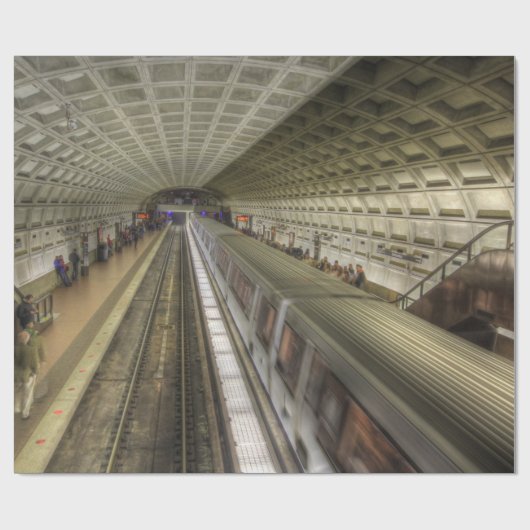 U-Bahnhof Washington DC Geschenkpapier (Flach)
