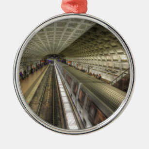 U-Bahnhof Washington DC Silbernes Ornament