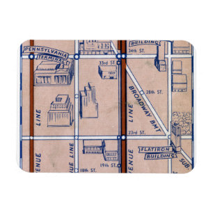 U-BAHNKARTE NEW YORK, 1940 2 MAGNET