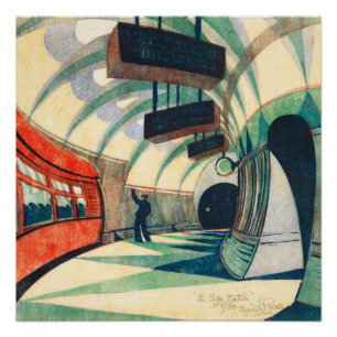 U-Bahnstation - Cyril Edward Power Poster
