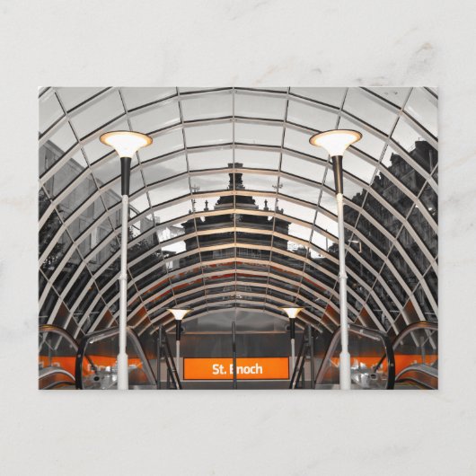 U-Bahnstation St. Henoch, Glasgow, Schottland. Postkarte (Vorderseite)