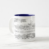 u-boat type VIIc Zweifarbige Tasse (Vorderseite Links)