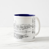 u-boat type VIIc Zweifarbige Tasse (VorderseiteRechts)