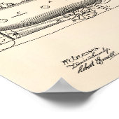 U-Boot 1897 Patent Art Old Peper Poster (Ecke)