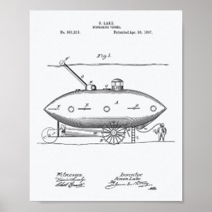 U-Boot 1897 Weißbuch zum Patentwesen Poster