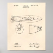 U-Boot 1902 Patent Art Old Peper Poster (Vorne)