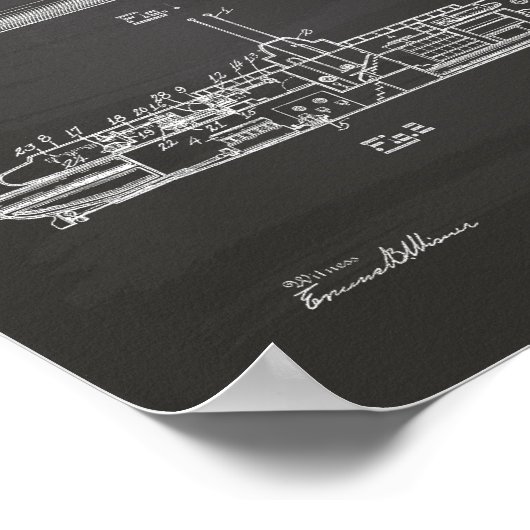 U-Boot 1919 Patentenkabine Poster (Ecke)