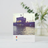 U-Boot-Amsterdam Postkarte (Stehend Vorderseite)