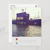 U-Boot-Amsterdam Postkarte (Vorne/Hinten)