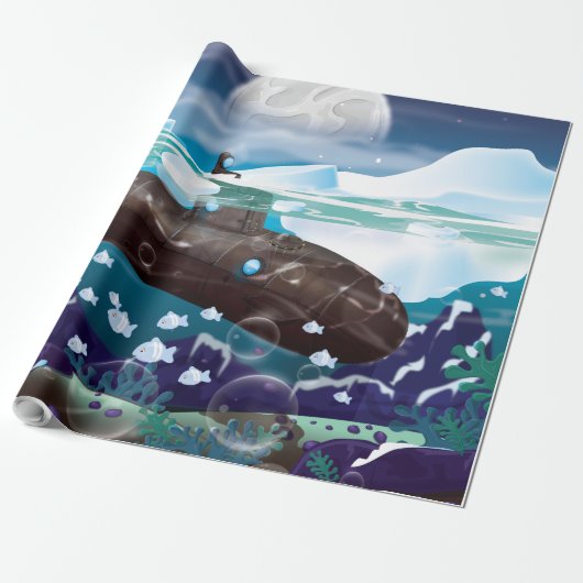 U-Boot-Arktis-Abenteuer Geschenkpapier (Ungerollt)