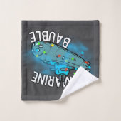 U-Boot, Bauble, Weihnachten Badhandtuch Set (Waschlappen)