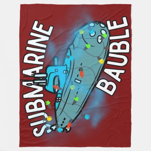 U-Boot, Bauble, Weihnachten Fleecedecke (Vorderseite)