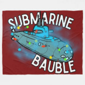 U-Boot, Bauble, Weihnachten Fleecedecke (Vorderseite (Horizontal))
