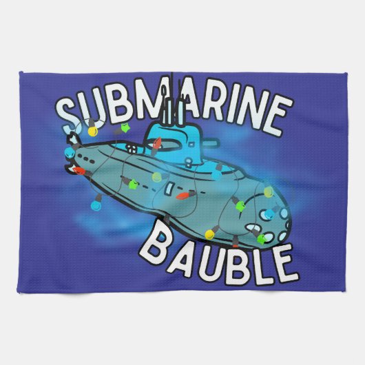 U-Boot, Bauble, Weihnachten Geschirrtuch (Horizontal)