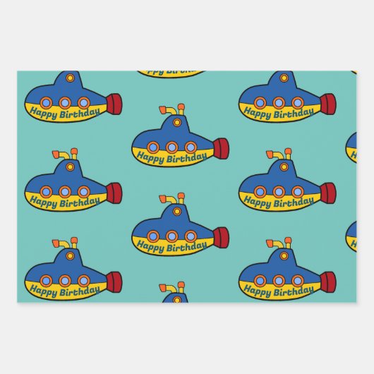 U-Boot bis zum Geltungsbereich Geschenkpapier Set (Vorderseite)