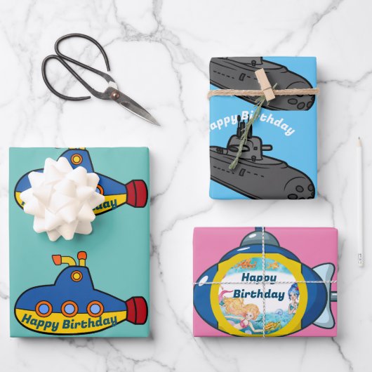 U-Boot bis zum Geltungsbereich Geschenkpapier Set (Vorderseite)
