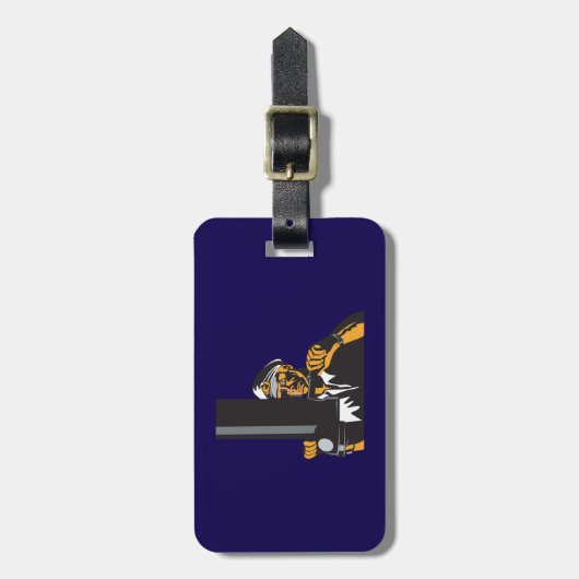 U-Boot-Captain mit Periscope Gepäckanhänger (Vorderseite vertikal)