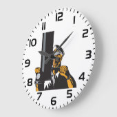 U-Boot-Captain mit Periscope Große Wanduhr (Winkel)