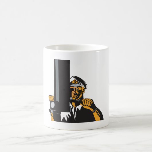 U-Boot-Captain mit Periscope Kaffeetasse (Mittel)