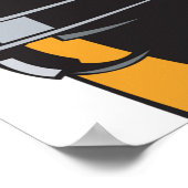 U-Boot-Captain mit Periscope Poster (Ecke)