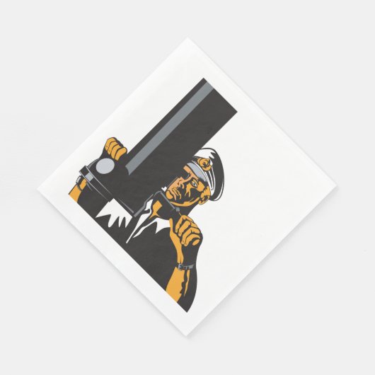 U-Boot-Captain mit Periscope Serviette (Ecke)