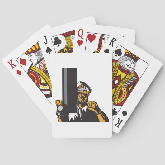 U-Boot-Captain mit Periscope Spielkarten (Rückseite)