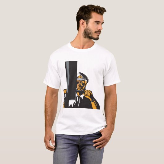 U-Boot-Captain mit Periscope T-Shirt (Vorne ganz)