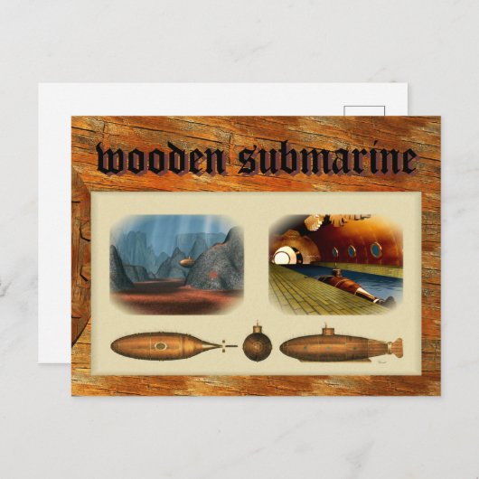 U-Boot Feiertagspostkarte (Vorne/Hinten)